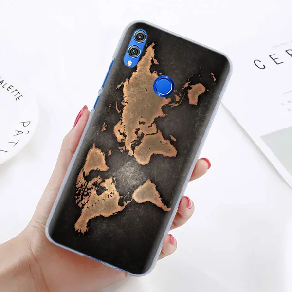 03 Карта мира путешествия планы чехол для телефона для Huawei Honor 9 10 Lite 20i 8X 8A Pro 8C 8 S Honor Play Y7 Y9 чехол Coque - Цвет: 03