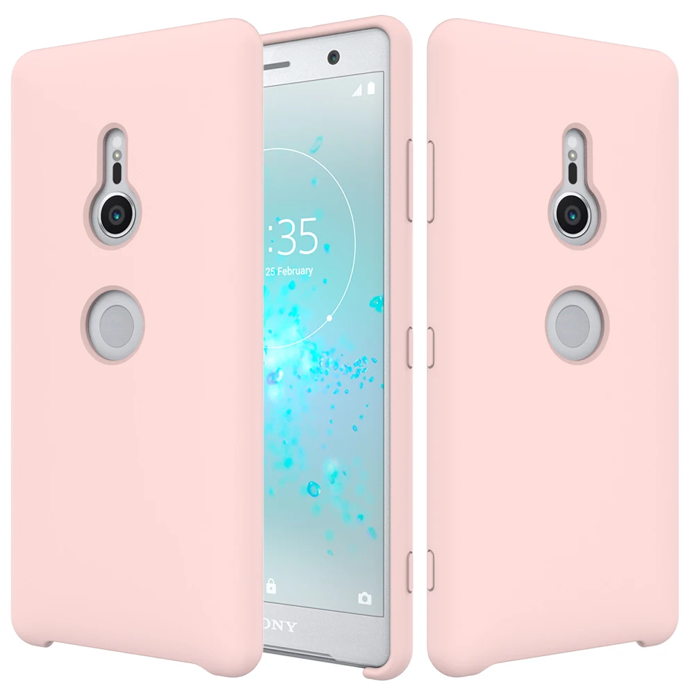 Жидкий силиконовый чехол для Sony Xperia XZ3 мягкий резиновый гелевый ТПУ