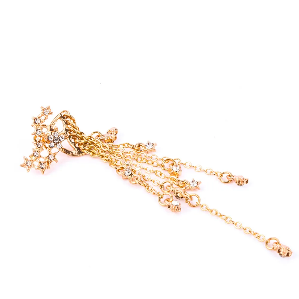 Women Long Jewelry Earrings Little Star Streamlined Tassel Classic Style Drop Earring Stylish 1 Pair | Украшения и аксессуары