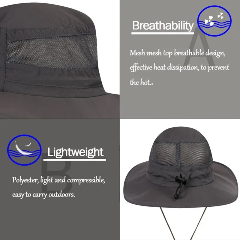 Рыболовная шляпа солнцезащитный козырек кепка шапка уличная UPF 50 Солнцезащитная