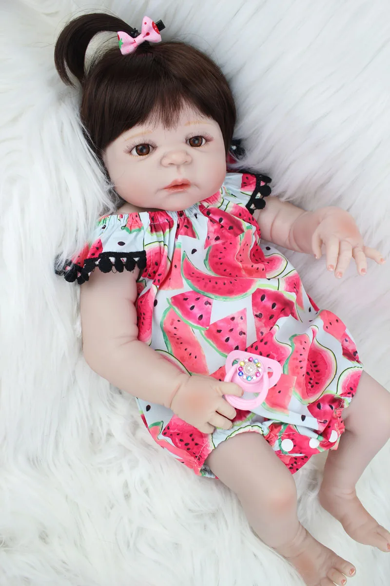 55 см полный силиконовые для маленьких девочек Reborn Baby Doll 22 &quotОдежда новорожденных
