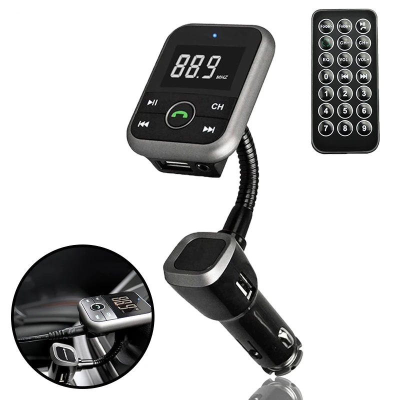 ANLUD Bluetooth Aux Car FM Transmitter USB Charger MP3 Player with AUX SD TF Card Wireless Mp3 Handsfree Transmissor | Автомобили и