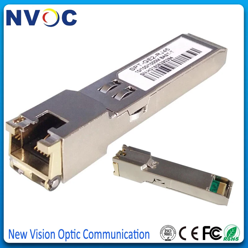 10/100/1000Base T медный гигабитный мини трансивер RJ45 SFP совместимый с