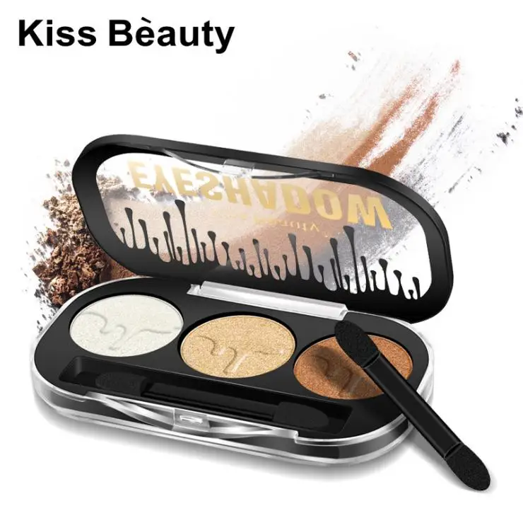 Яркий светящийся жемчужный диск KISS BEAUTY цвет земли трехцветсветильник
