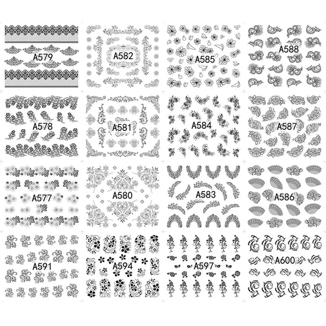 Женская мода DIY печать ногтей искусство украшения все типы кожи стикер как набор