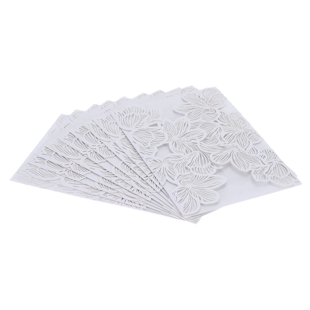 20 шт. изысканный перламутровый бумажный Свадебный Пригласительный лист ажурный