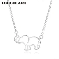 toucheart custom long silver chain hollow elephant necklaces pendants for women charm gold designer luxury necklace sne180054