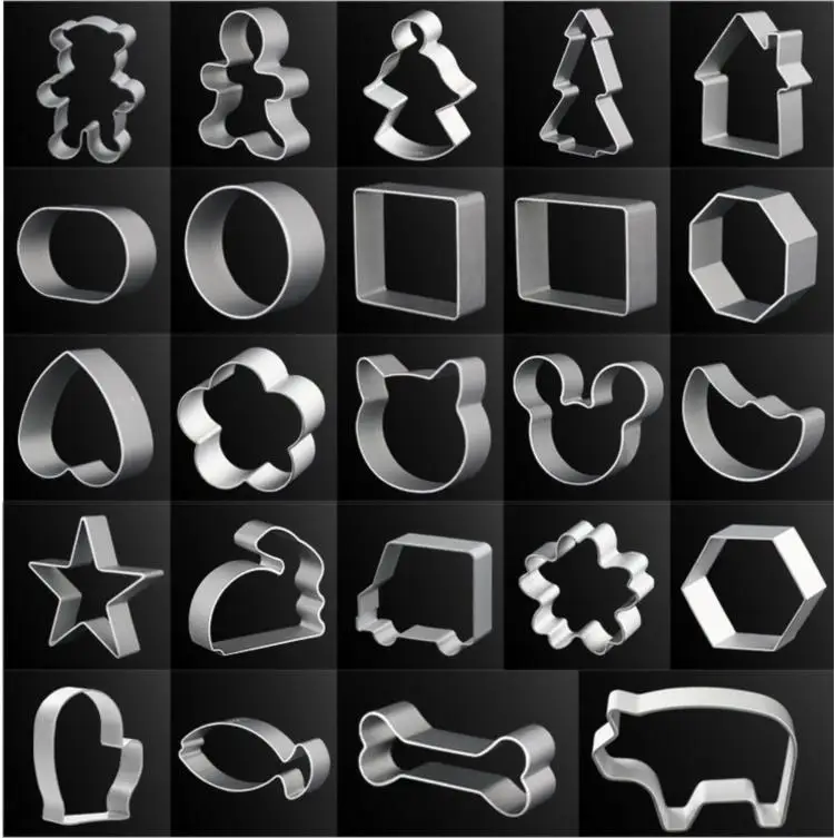 10 шт микс Алюминий для приготовления печенья металлический трафарет