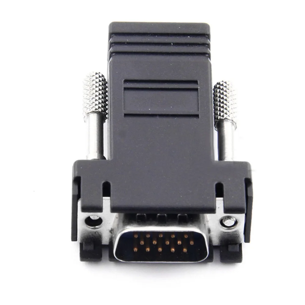 VGA удлинитель штекер к локальной сети Cat5 Cat5e/6 RJ45 Ethernet Женский конвертер адаптер |