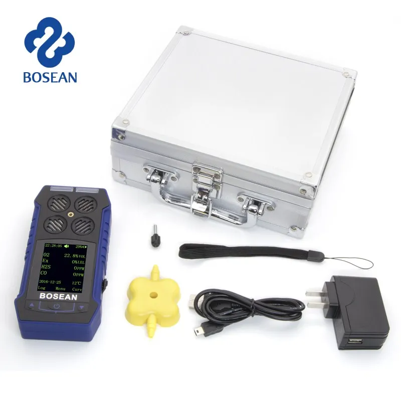 Muilt газовый анализатор с насосом для пробоотборника O2 H2S CO детектор горючих газов