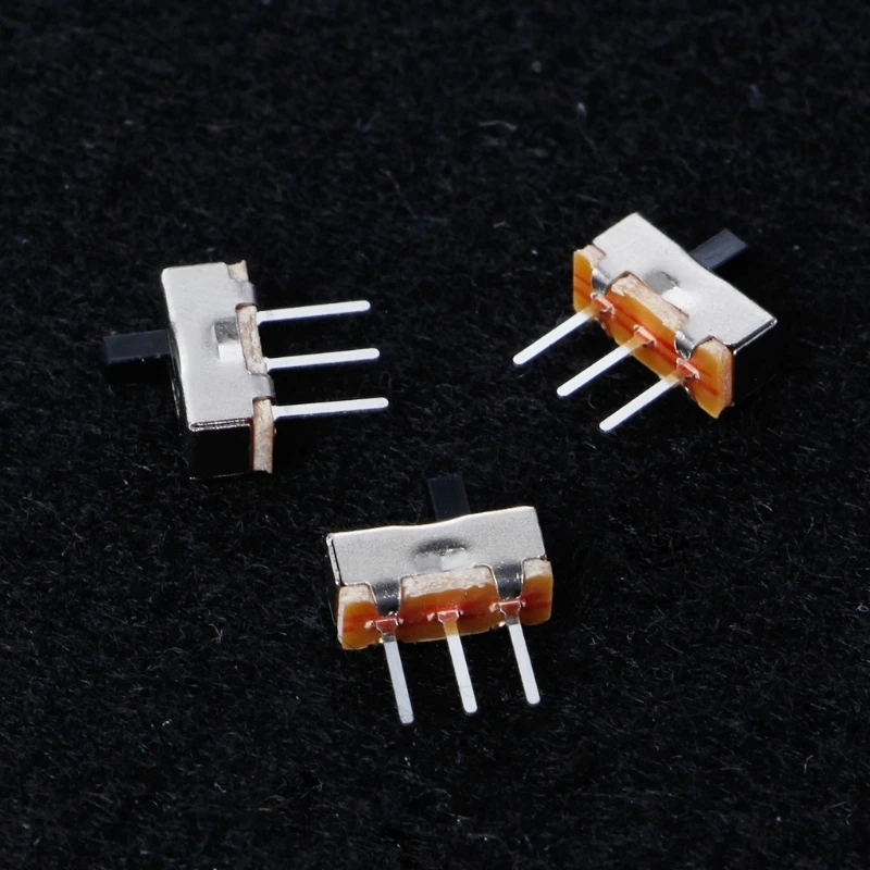 10 шт. 2 позиционный Выключатель Вкл/Off SPDT 1P2T 3 Pin PCB Панель Мини Вертикальный