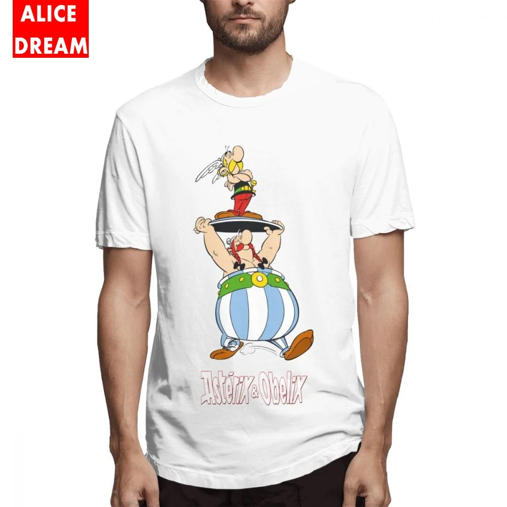 Классическая футболка Asterix 2019 And Obelix Camiseta круглый воротник S-6XL летняя большого