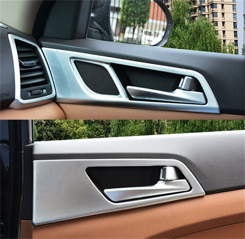 Для HYUNDAI 2015 2016 TUCSON TL хромированная для внутренней дверной ручки крышка чаши