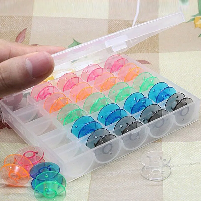 25 шт. разноцветные пластиковые шпули|bobbins plastic|plastic sewing machine bobbinssewing shuttle |
