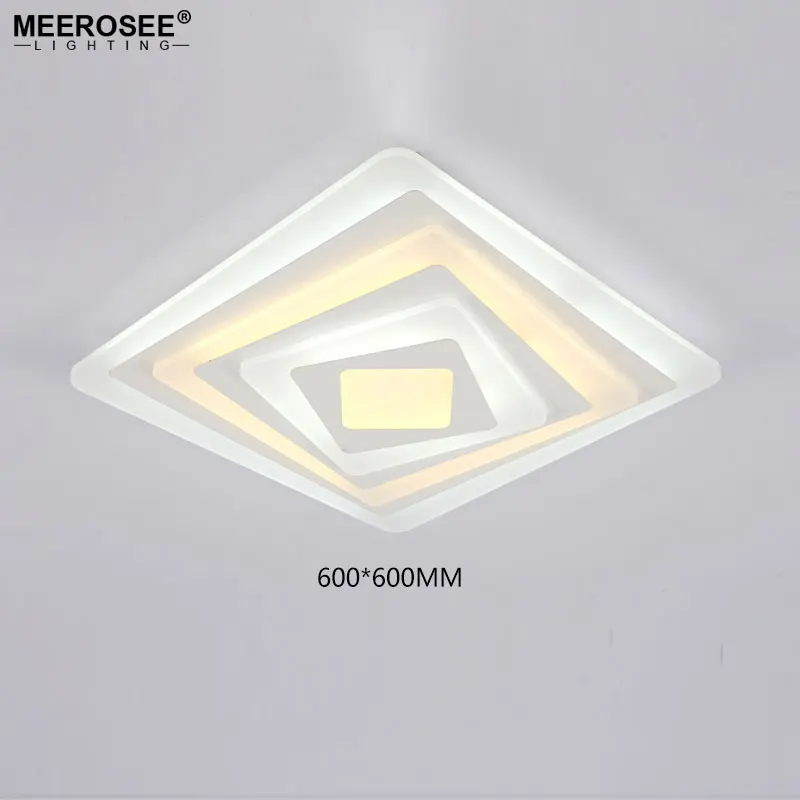 Square Acrylic LED Ceiling Light Fixture Living room Bedroom Decorative Lamp Kitchen Lighting Super-thin Luminarie | Освещение