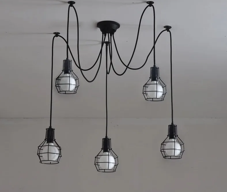 Винтажная люстра в скандинавском стиле лофт Эдисона потолочная лампа ретро