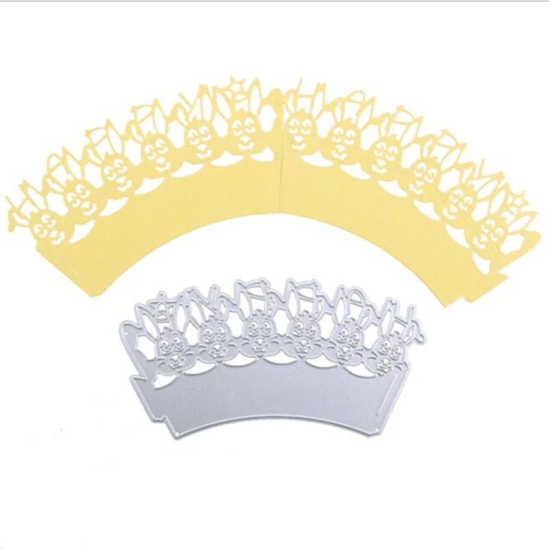 

SCD512 Rabbit Cake Frame Metal Cutting Dies For Scrapbooking Stencils DIY Album Cards Decoration Embossing Folder Die Cuts New