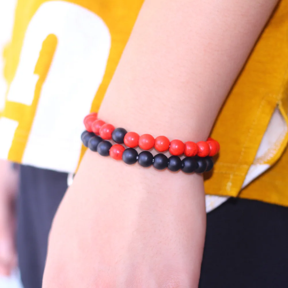 Простые Модные мужские и женские браслеты в европейском стиле из бисера