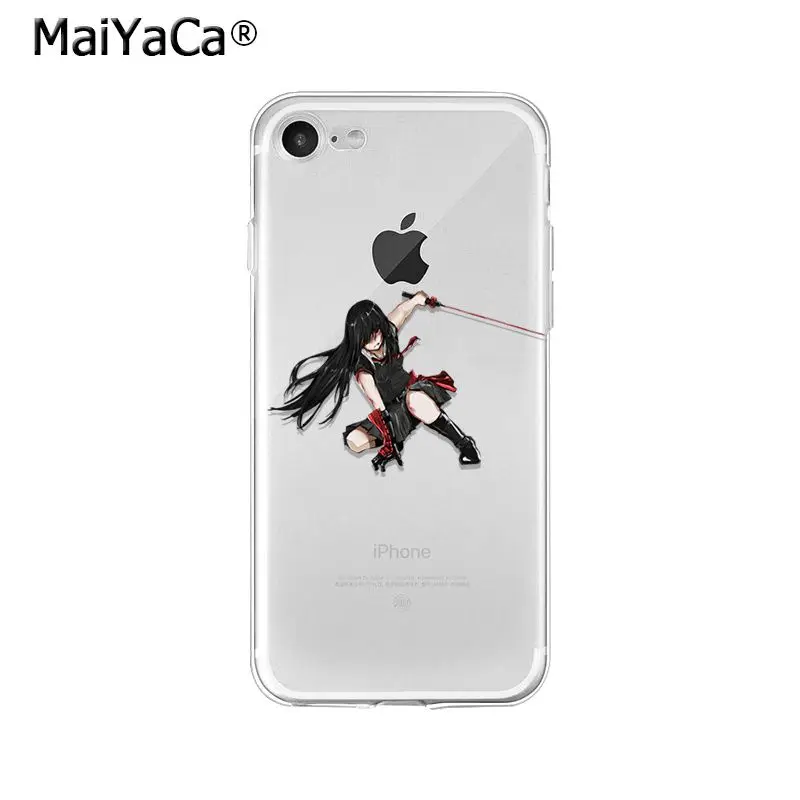 MaiYaCa Akame ga Kill TPU мягкий чехол для телефона iPhone X XS MAX 6 6S 7 7plus 8 8Plus 5 5S XR|Чехлы-накладки| |