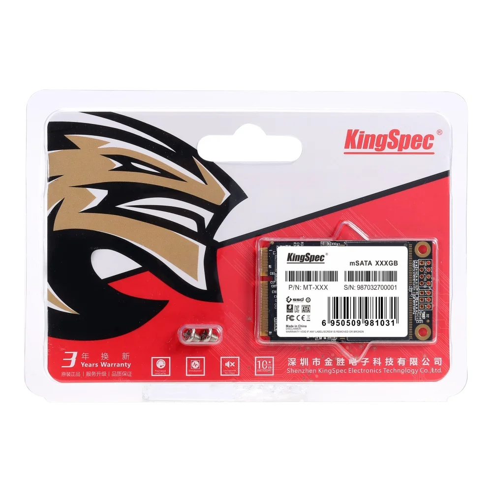 Твердотельный накопитель mSATA 3 KingSpec фабрики SSD MT-256 256 ГБ жесткий диск для