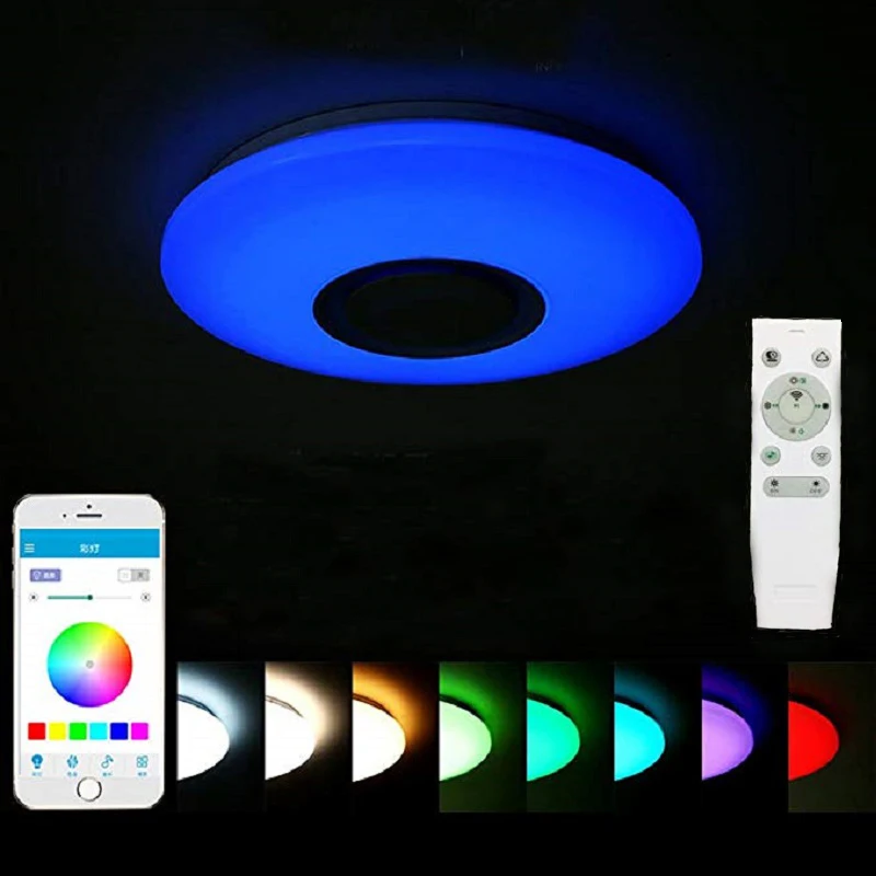 Bluetooth музыкальный светодиодный потолочный светильник для смартфона с