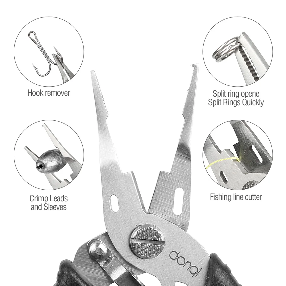 DONQL рыболовные плоскогубцы леска резак крюк для удаления нержавеющая сталь