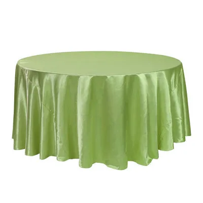light green 10 шт., круглая скатерть, свадебная, белая, одноцветная, на день рождения, на стол, Круглый, атласная, на стол, для украшения дома - Цвет: light green