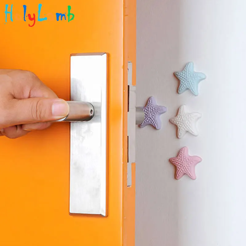Amortiguadores de seguridad para beb&eacute;s, tarjeta de seguridad, Tope de puerta, cuidado del reci&eacute;n nacido, protecci&oacute;n de bloqueo de ni&ntilde;os, 4 unids/lote-1
