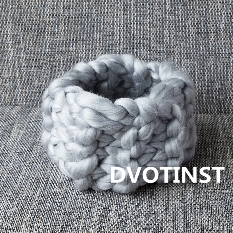 Dvotinst Newborn Baby Photography Props Crochet Knit Wool Eggshell Basket Filler Fotografia Accessories Studio Shooting | Детская одежда