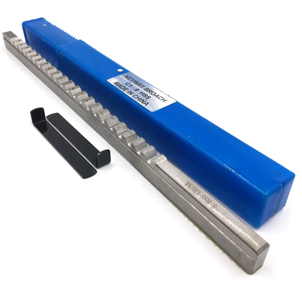 HSS Keyway Broach 8 мм C нажимного типа метрический размер Broaches высокоскоростные стальные шпоночные режущие инструменты для фрезерного станка с ЧПУ
