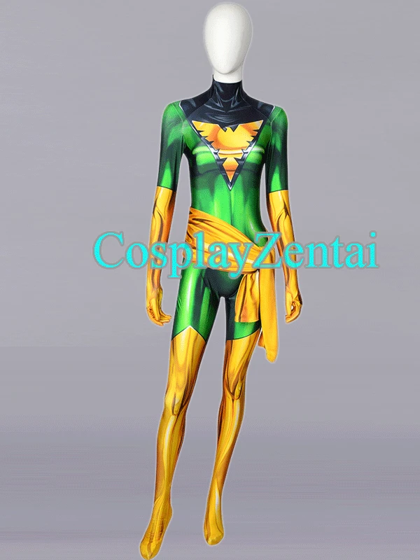 Женский/Детский костюм для косплея Phoenix Jean комбинезон из 3D спандекса Zentai|Костюмы