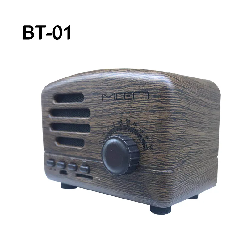Ретро портативный мини Bluetooth динамик FM радио приемник перезаряжаемый