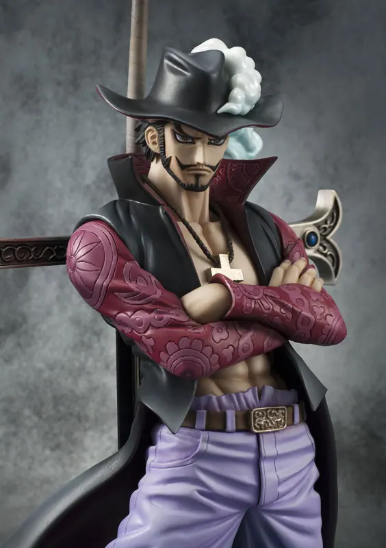 Аниме one piece P. O. PDX Oka Shichibukai Hawkeye Dracule Mihawk ПВХ Модель Фигурки игрушки 26 см