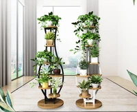 living room household flower shelf multi storey indoor balcony iron round shelf decorative green lotus pendant orchid shelf