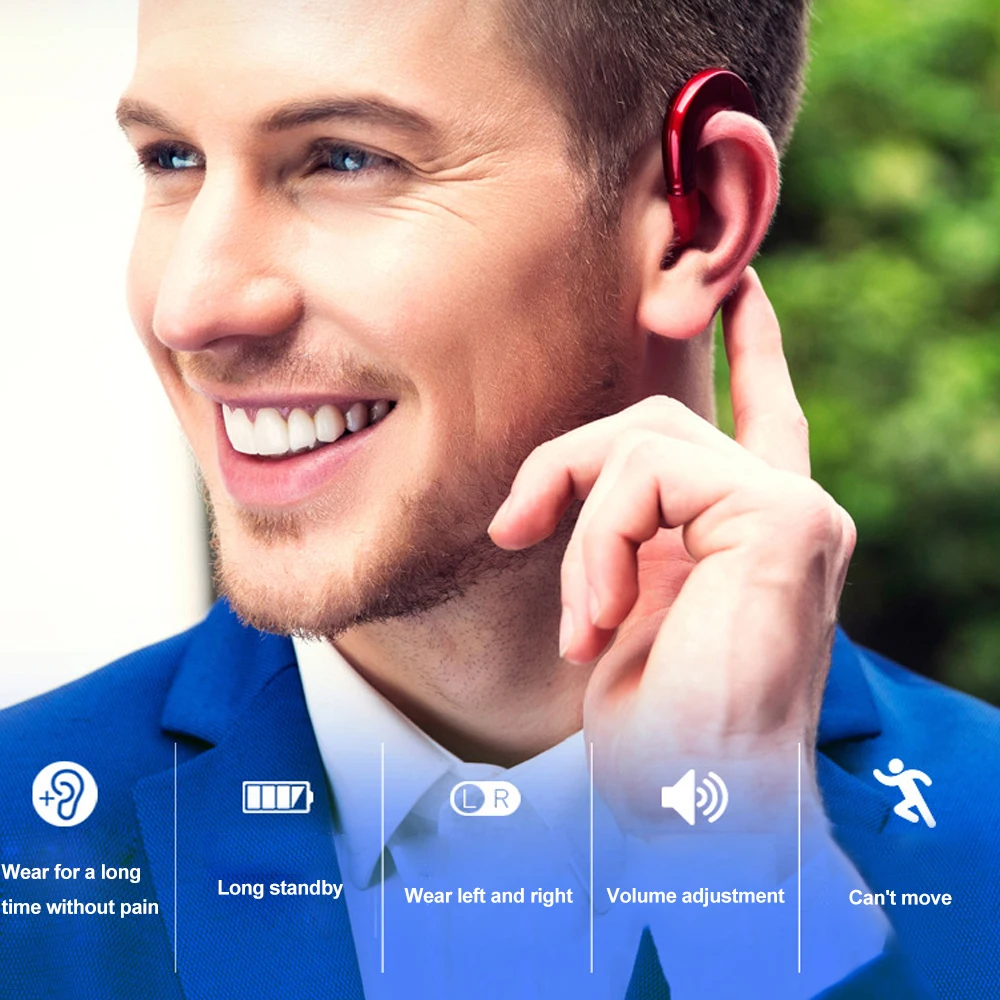 Leegoal V6 беспроводные Bluetooth наушники с костной проводимостью Спортивная гарнитура