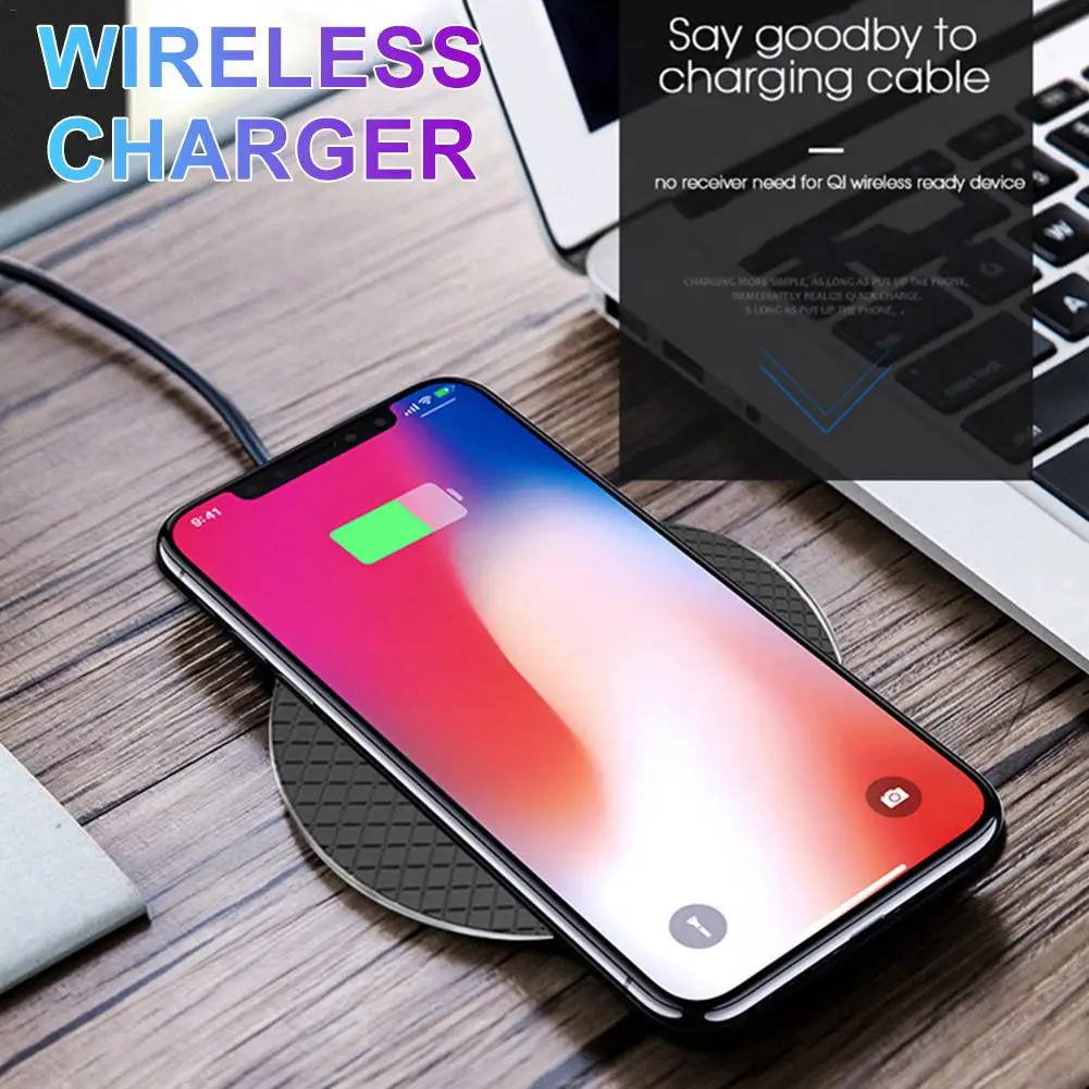 Беспроводное зарядное устройство для iPhone 8P XR Xiaomi 9 Samsung Huawei 10 Вт|Зарядные