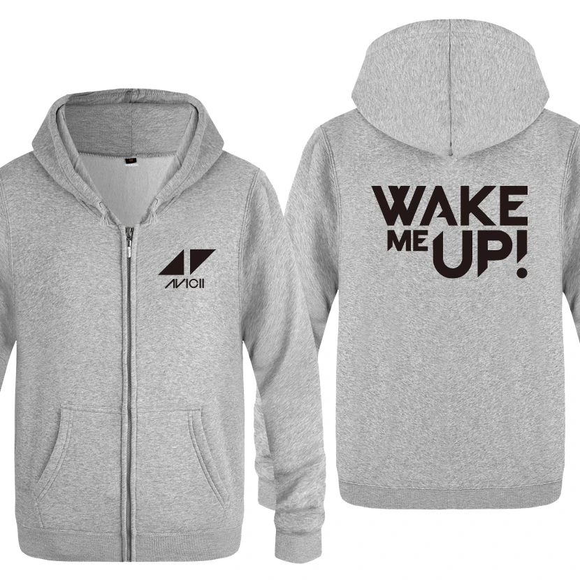 Wake Me Up Avicii DJ Rock толстовки для любителей музыки мужские 2018 флисовые на молнии с