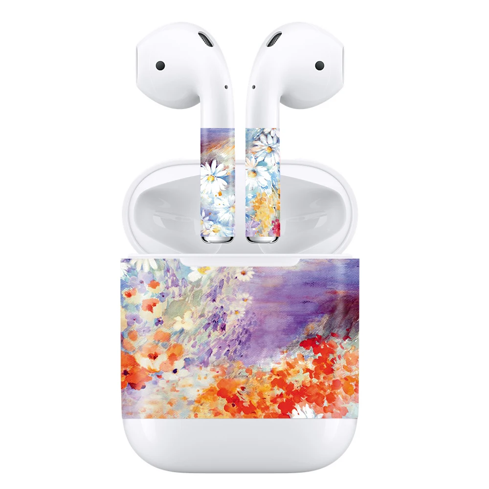 GOOYIYO-наклейка на наушники для Apple AirPods 2 с беспроводной зарядной коробкой для кожи DIY персональная виниловая наклейка на наушники-вкладыши