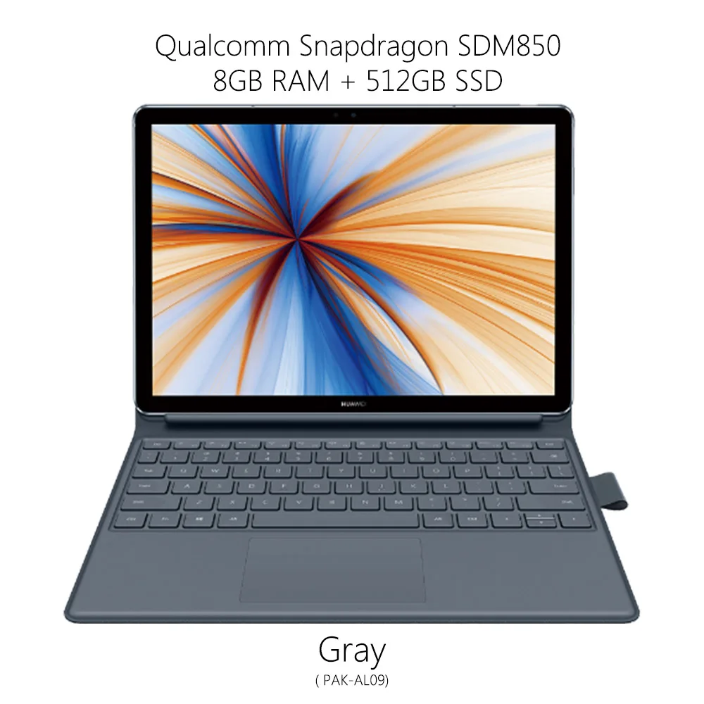 HUAWEI MateBook E 12,0 дюймов 2 в 1 планшет ноутбук Linux Qualcomm SDM850 Восьмиядерный 8 Гб ram 256 ГБ/512 ГБ SSD отпечаток пальца - Комплект: 850 8G 512G