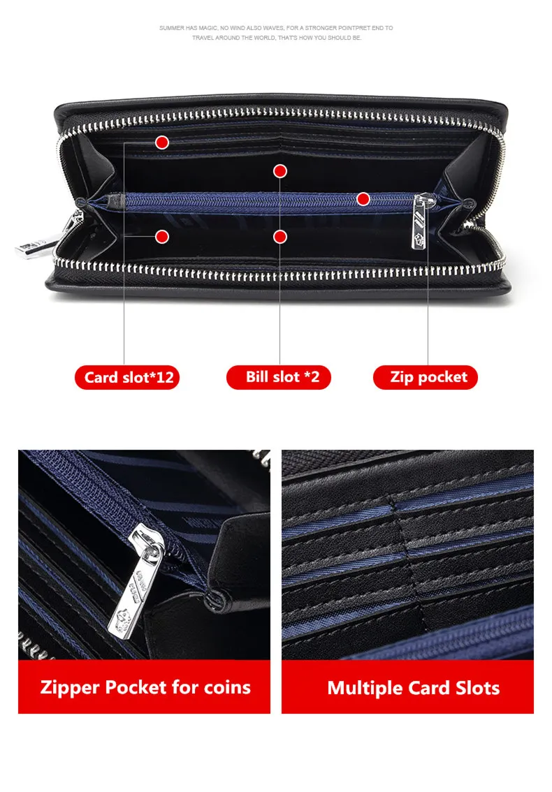 BISON DENIM, Длинный кошелек из натуральной кожи, мужской клатч, сумка из воловьей кожи, кошельки для мужчин, портмоне, деловые кошельки N8008