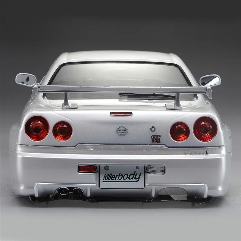 Killerbody NISSAN SKYLINE R34 законченный корпус жемчужно-белый RC корпус автомобиля для 1/10 электромобиля