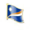 Значок с отворотом и флагом страны Маршалла + Железная латунь Краски эпоксидная