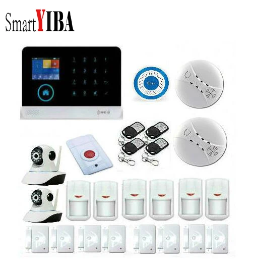 Беспроводная система охранной сигнализации SmartYIBA w3g WIFI GPRS SMS комплекты домашней +