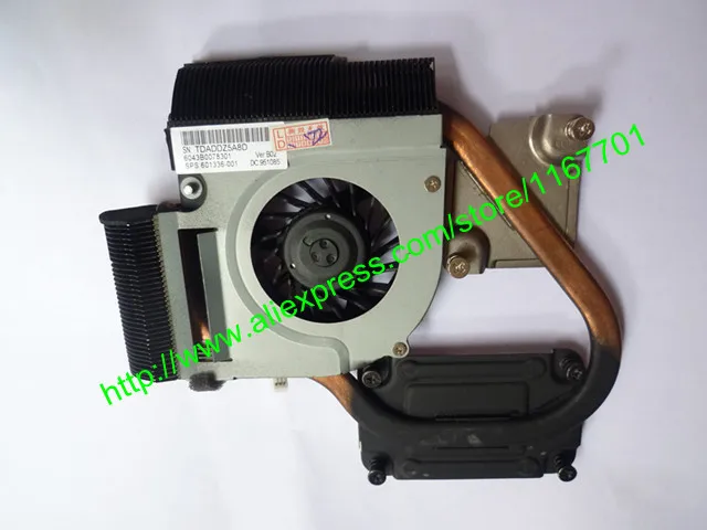 Охлаждающий радиатор и вентилятор для ноутбука HP Pavilion DV3 4000 4100 CQ32 G32 DM4 1000 1100 6043B0078301