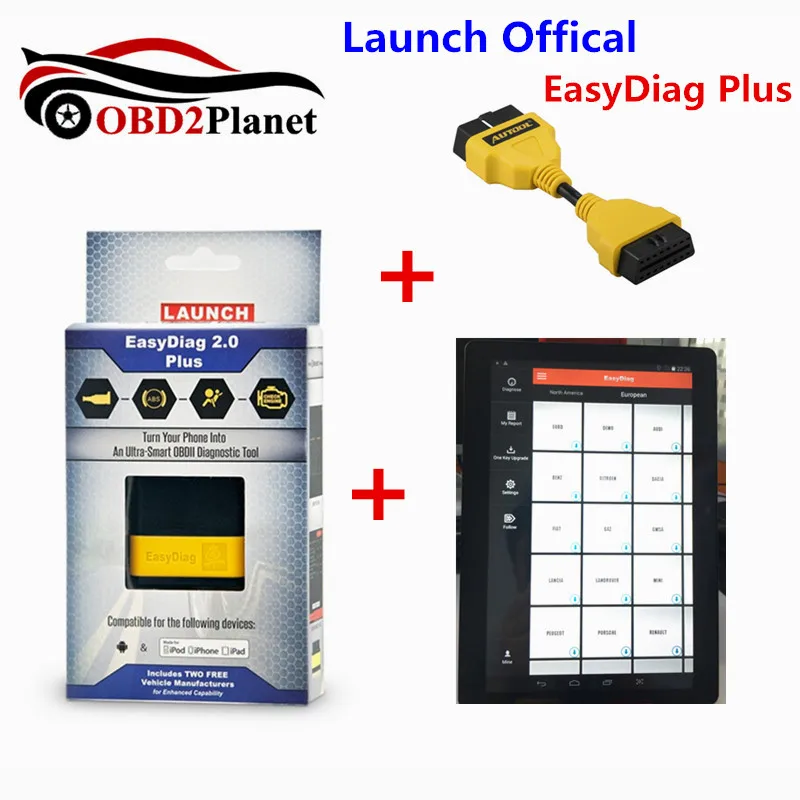 Launch EasyDiag 2 0 Plus для Android и ISO с 10 дюймовым четырехъядерным процессором 1 5G Anroid Tablet PC