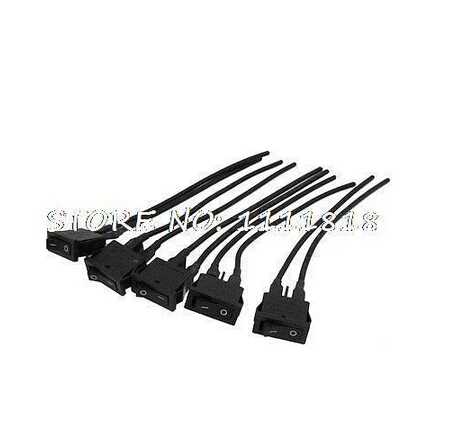 

AC 250V 6A on/off Rectangular DIY Auto Car Rocker Switch Wire