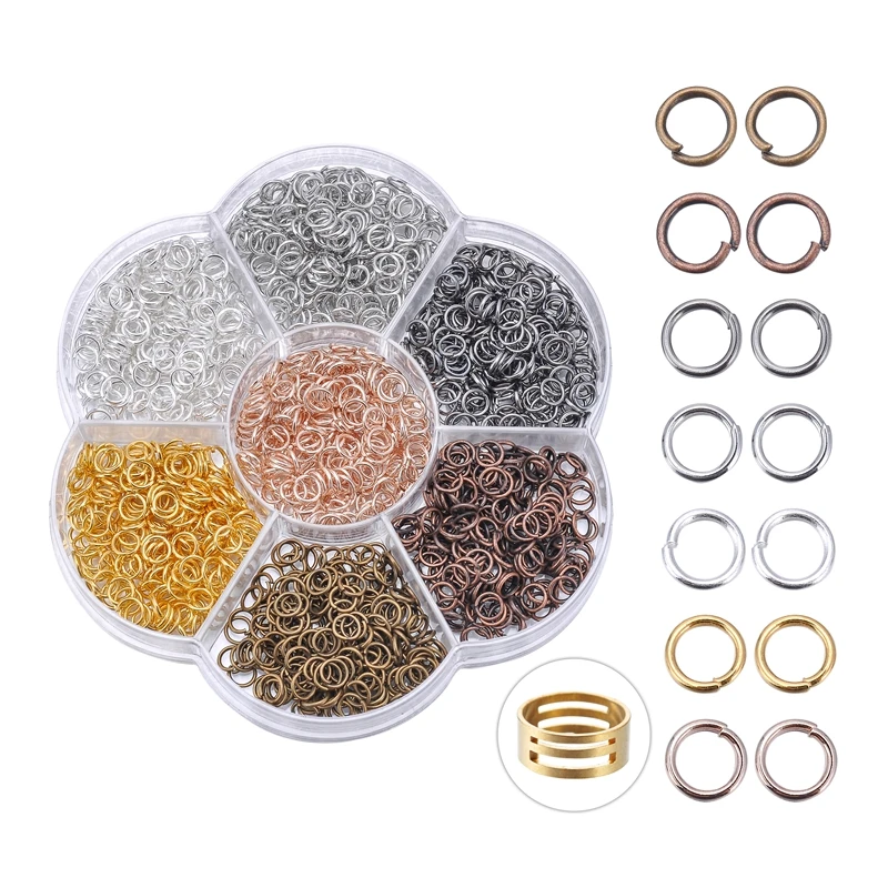 alloy 5mm 1400pc 4000 шт./компл. комбинированное Открытое кольцо замкнутое кольцо Пряжка Омаров отправить Ручные плоскогубцы ожерелья DIY Ювелирные изделия Аксессуары - Цвет: alloy 5mm 1400pc