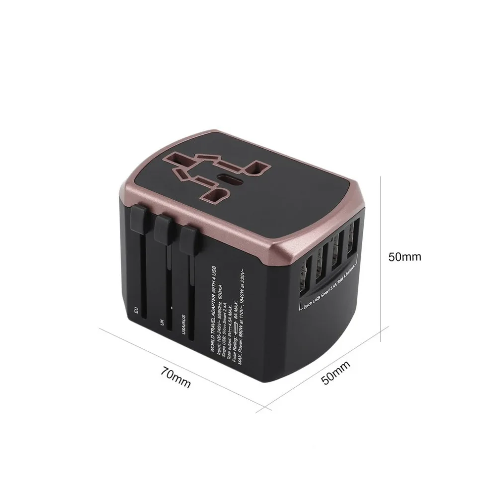 Universal International World Travel Adapter Power Plug Wall AC Socket Charger Portable Outlet 4 USB AU EU US UK All-in-one |