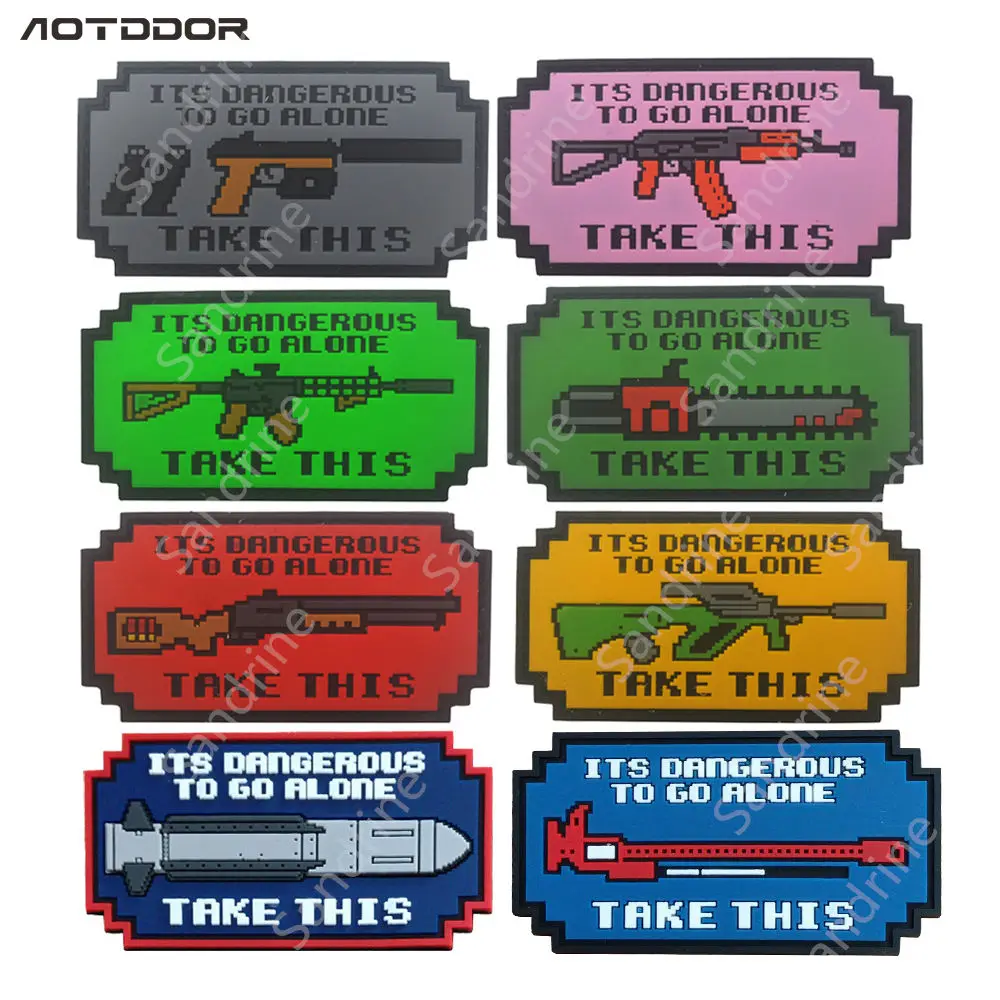 It's Dangerous to Go Alone PatchPVC Tactical Military Morale Patches Badges Combat Emblem Applique For Clothing | Дом и сад