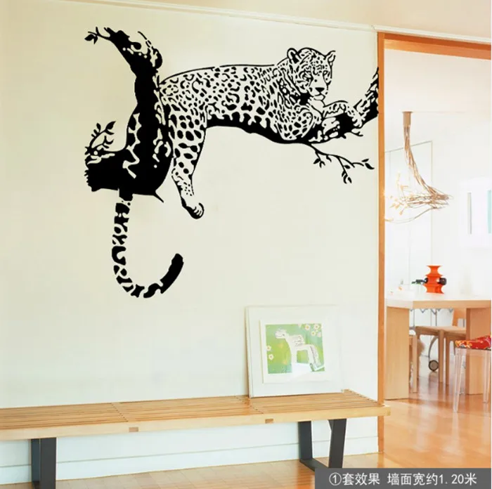 Животные мультфильм Гепард леопард тигр стикер на стену детский сад для детской